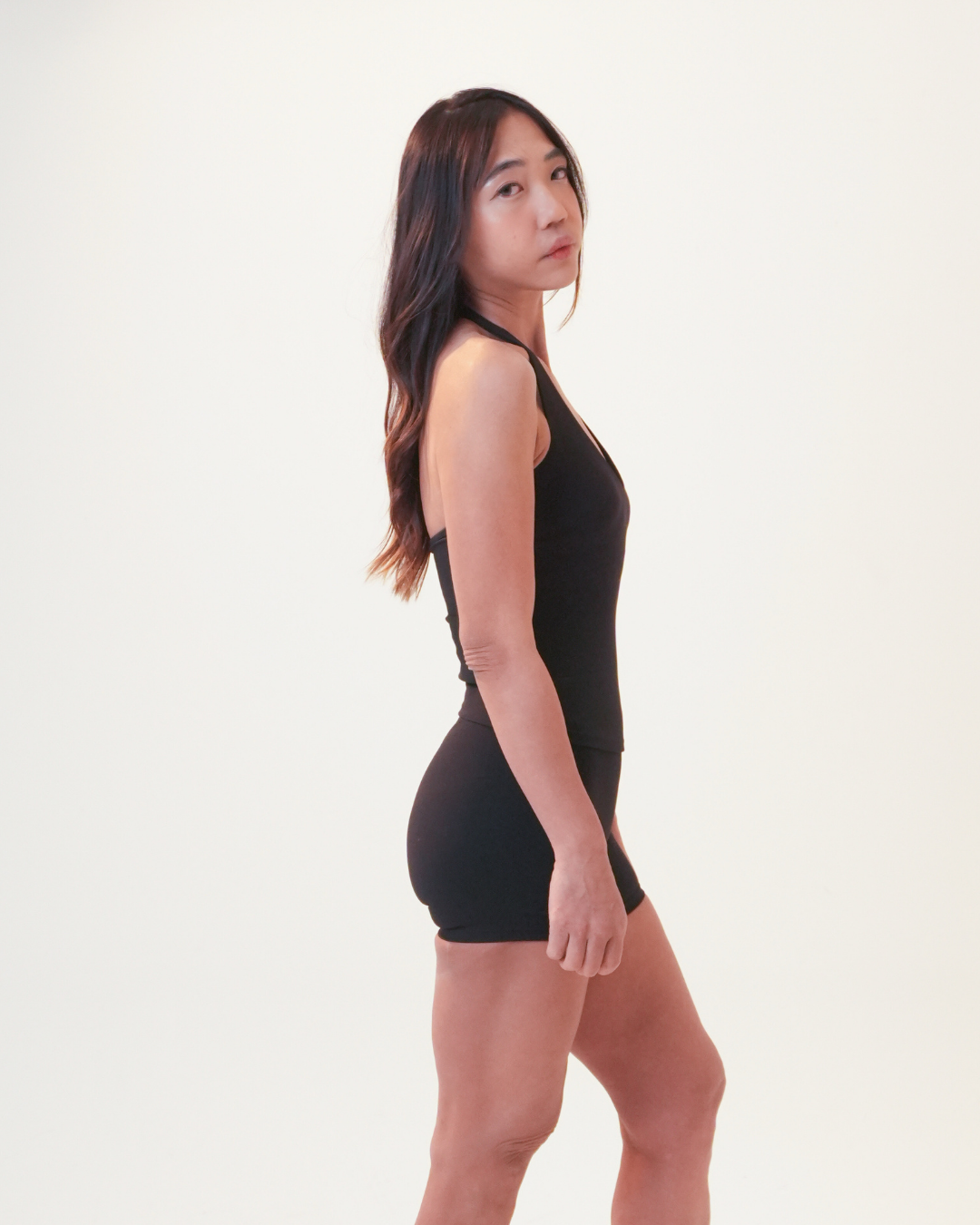 Unifé Halter Tank with Built-in Bra | Black