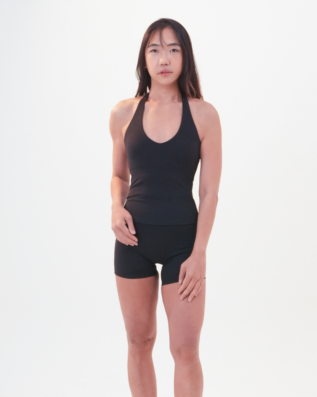 Unifé Halter Tank with Built-in Bra | Black