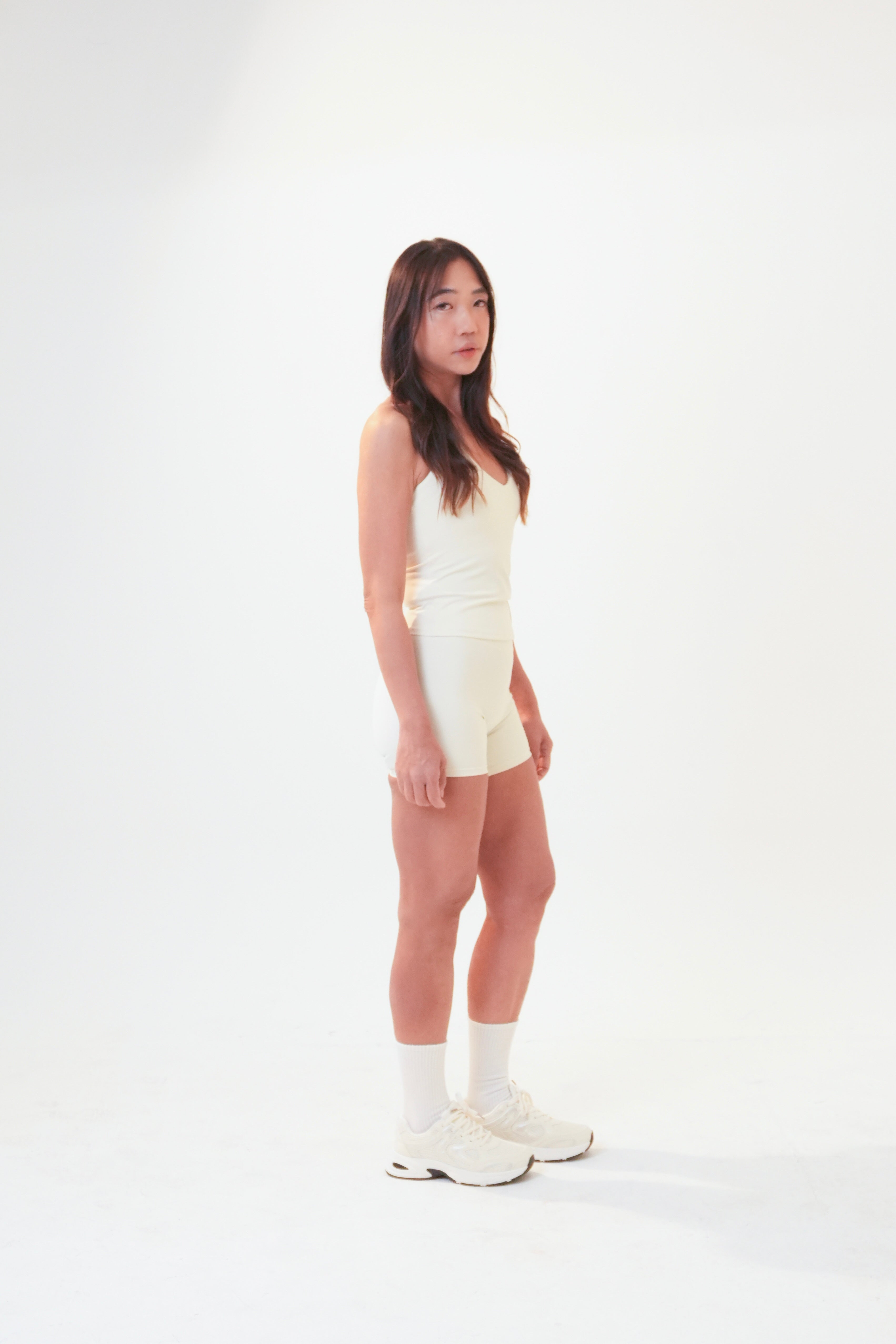 Unifé Halter Tank with Built-in Bra | Oatmeal