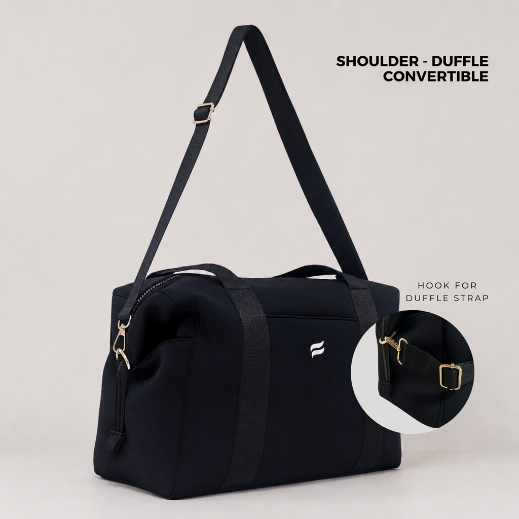 Nomad Duffle Bag v1 | Black (with Gold Hardware)