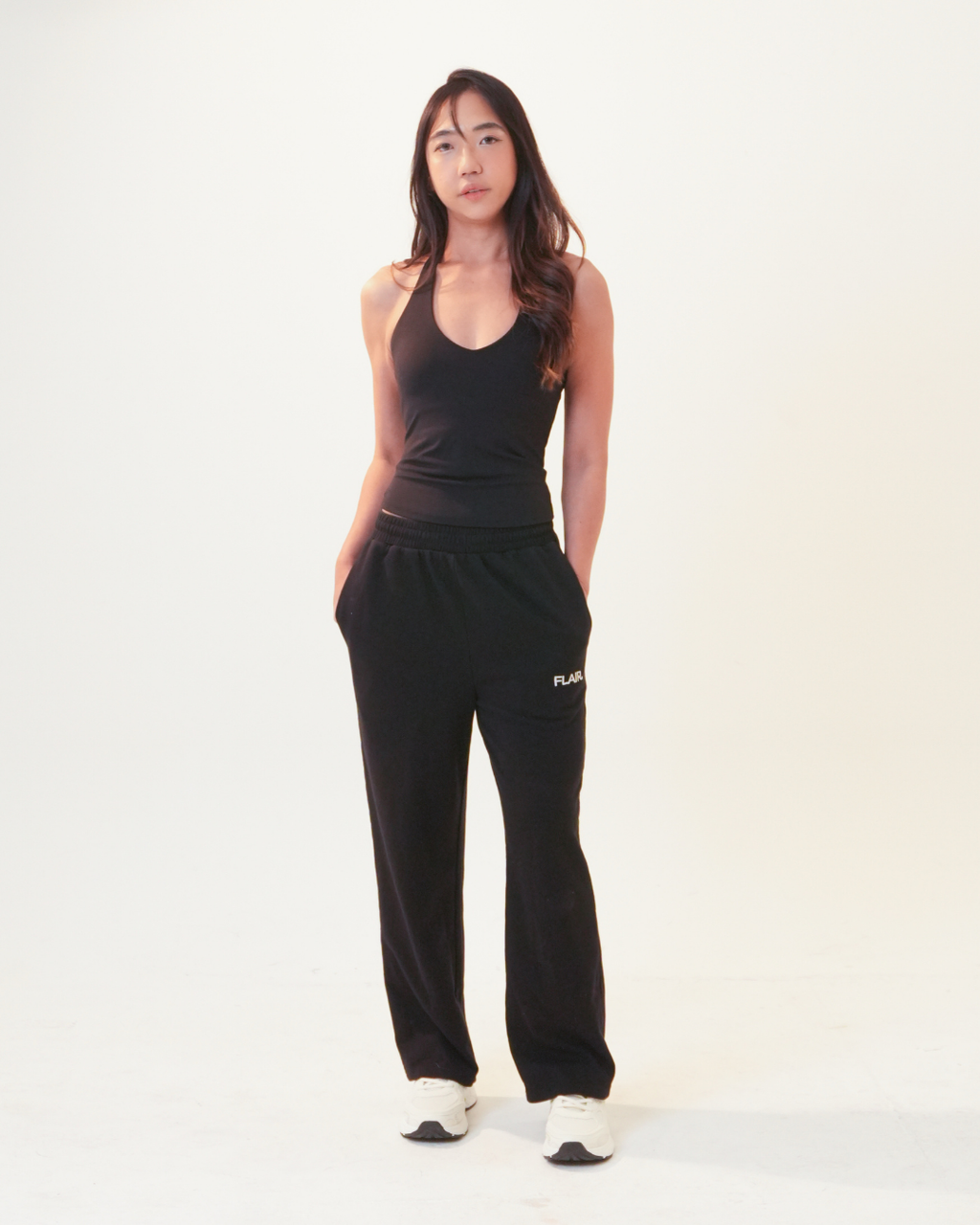 Flair Straight Leg Joggers | Black