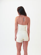 Unifé Halter Tank with Built-in Bra | Oatmeal