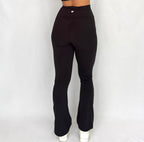 EaseMode Flared Leggings with Fold-Over High Waistband